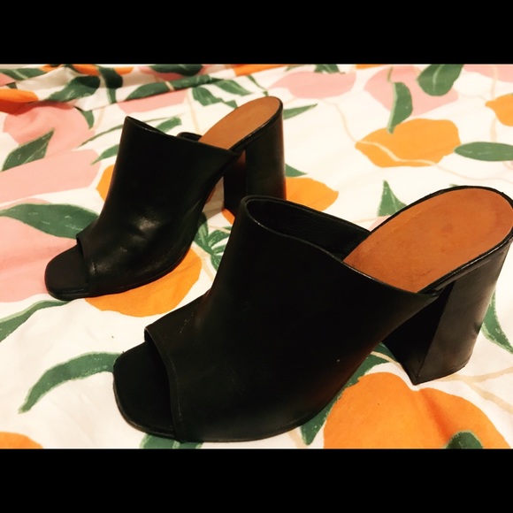 Miss Selfridge Shoes - Leather Heeled Mules